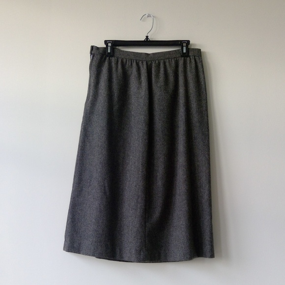 Vintage High Waist Wool Skirt - Picture 3 of 3